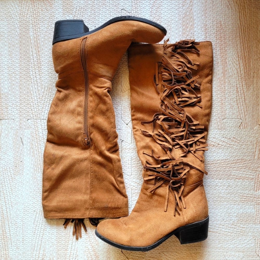 Streetwear Society Fringe Tall Boots
